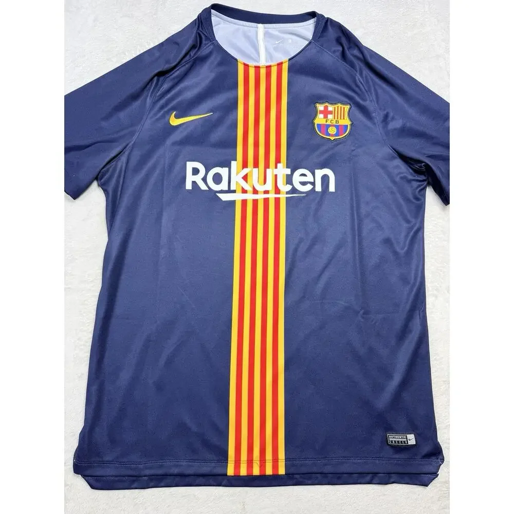 Nike FC Barcelona Senyera Training Jersey XL Navy Blue Rakuten Catalan Flag